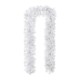 Glitzhome 9ft Pre-Lit Snow Flocked White Pine Christmas Garland,with 50 Warm White/Multi-color G15  Globe LED Lights and Timer,8 Function