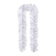 Glitzhome 9ft Pre-Lit Snow Flocked White Pine Christmas Garland,with 50 Warm White/Multi-color G15  Globe LED Lights and Timer,8 Function