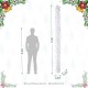 Glitzhome 9ft Pre-Lit Snow Flocked White Pine Christmas Garland,with 50 Warm White/Multi-color G15  Globe LED Lights and Timer,8 Function