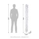 Glitzhome Set of 2 6ft Pre-Lit Snow Flocked White Pine Christmas Garland,with 35 Warm White/Multi-color G15 Globe LED Lights and Timer,8 Function