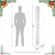 Glitzhome Set of 2 6ft Pre-Lit Snow Flocked White Pine Christmas Garland,with 35 Warm White/Multi-color G15 Globe LED Lights and Timer,8 Function