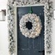 Glitzhome Set of 2 6ft Pre-Lit Snow Flocked Greenery Pine Christmas Garland, with 50 Warm White/Multi-color C3 Clear LED Lights and Timer,8 Function