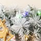 Glitzhome Set of 2 6ft Pre-Lit Snow Flocked Greenery Pine Christmas Garland, with 50 Warm White/Multi-color C3 Clear LED Lights and Timer,8 Function