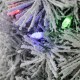 Glitzhome 24"D Pre-Lit Snow Flocked Greenery Pine Christmas Wreath,with 50 White/Multi-color C3 Clear LED Lights and Timer,8 Function