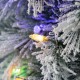Glitzhome 3ft Pre-Lit Snow Flocked Greenery Pine Christmas Teardrop,with 50 Warm White/Multi-color C3 Clear LED Lights and Timer,8 Function