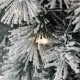 Glitzhome 3ft Pre-Lit Snow Flocked Greenery Pine Christmas Teardrop,with 50 Warm White/Multi-color C3 Clear LED Lights and Timer,8 Function
