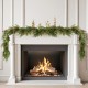 Glitzhome 9ft Christmas Greenery PE Dripping  Cedar  Garland with Red Berries