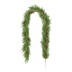 Glitzhome 9ft Christmas Greenery PE Dripping  Cedar  Garland with Red Berries