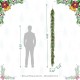 Glitzhome 9ft Christmas Greenery PE Dripping  Cedar  Garland with Red Berries