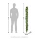 Glitzhome Set of 2 6ft Christmas Greenery PE Dripping Cedar Garland with Red Berries