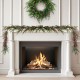 Glitzhome 9ft Christmas Greenery PE Dripping  Eucalyptus Garland with Red Berries