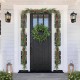 Glitzhome 9ft Christmas Greenery PE Dripping  Eucalyptus Garland with Red Berries