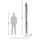 Glitzhome 9ft Christmas Greenery PE Dripping  Eucalyptus Garland with Red Berries
