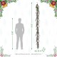 Glitzhome 9ft Christmas Greenery PE Dripping  Eucalyptus Garland with Red Berries