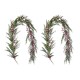 Glitzhome Set of 2 6ft Christmas Greenery PE Dripping Eucalyptus Garland  with Red Berries