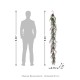 Glitzhome Set of 2 6ft Christmas Greenery PE Dripping Eucalyptus Garland  with Red Berries