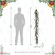 Glitzhome Set of 2 6ft Christmas Greenery PE Dripping Eucalyptus Garland  with Red Berries