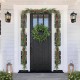 Glitzhome 28"D Christmas Greenery PE Dripping  Eucalyptus Wreath with Red Berries