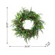 Glitzhome 28"D Christmas Greenery PE Dripping  Eucalyptus Wreath with Red Berries