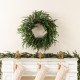 Glitzhome 28"D Christmas Greenery PE Dripping  Eucalyptus Wreath with Red Berries