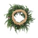 Glitzhome 28"D Christmas Greenery PE Dripping  Eucalyptus Wreath with Red Berries