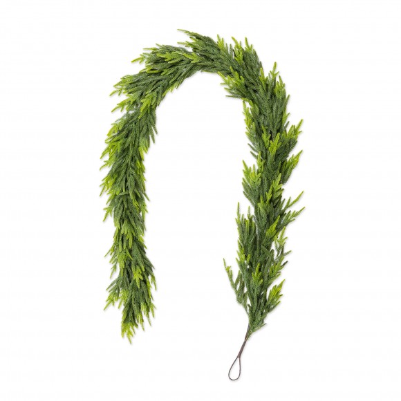 Glitzhome 9ft Christmas Greenery PE Dripping Garland