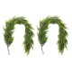Glitzhome Set of 2 6ft Christmas Greenery PE Dripping Garland