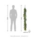 Glitzhome Set of 2 6ft Christmas Greenery PE Dripping Garland