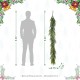 Glitzhome Set of 2 6ft Christmas Greenery PE Dripping Garland