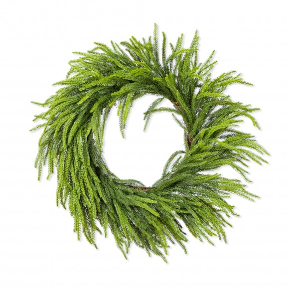 Glitzhome 28"D Christmas Greenery PE Dripping Wreath