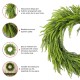 Glitzhome 28"D Christmas Greenery PE Dripping Wreath