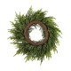Glitzhome 24"D Christmas PE Dripping Wreath with Pinecones and Red Berries