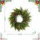 Glitzhome 24"D Christmas PE Dripping Wreath with Pinecones and Red Berries