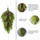 Glitzhome 31.5"H Christmas Greenery PE Dripping Teardrop with Pinecones and Red Berries