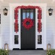 Glitzhome 6ft Christmas Red Berries Garland