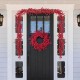 Glitzhome 25"D Christmas Red Berries Wreath