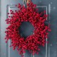 Glitzhome 25"D Christmas Red Berries Wreath