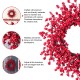 Glitzhome 25"D Christmas Red Berries Wreath