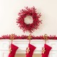Glitzhome 25"D Christmas Red Berries Wreath