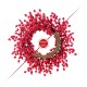 Glitzhome 25"D Christmas Red Berries Wreath