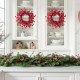 Glitzhome Set of 2 14"D Christmas Mini Red Berries Wreath