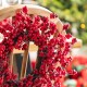 Glitzhome Set of 2 14"D Christmas Mini Red Berries Wreath
