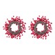 Glitzhome Set of 2 14"D Christmas Mini Red Berries Wreath
