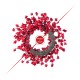 Glitzhome Set of 2 14"D Christmas Mini Red Berries Wreath