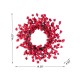 Glitzhome Set of 2 14"D Christmas Mini Red Berries Wreath