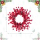 Glitzhome Set of 2 14"D Christmas Mini Red Berries Wreath