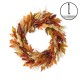 Glitzhome 24"D Fall Multi-Colored Sorghum Wreath Includes a Complimentary Black Metal Wreath Hanger