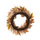 Glitzhome 24"D Fall Multi-Colored Sorghum Wreath Includes a Complimentary Black Metal Wreath Hanger