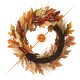 Glitzhome 24"D Fall Multi-Colored Sorghum Wreath Includes a Complimentary Black Metal Wreath Hanger