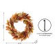 Glitzhome 24"D Fall Multi-Colored Sorghum Wreath Includes a Complimentary Black Metal Wreath Hanger